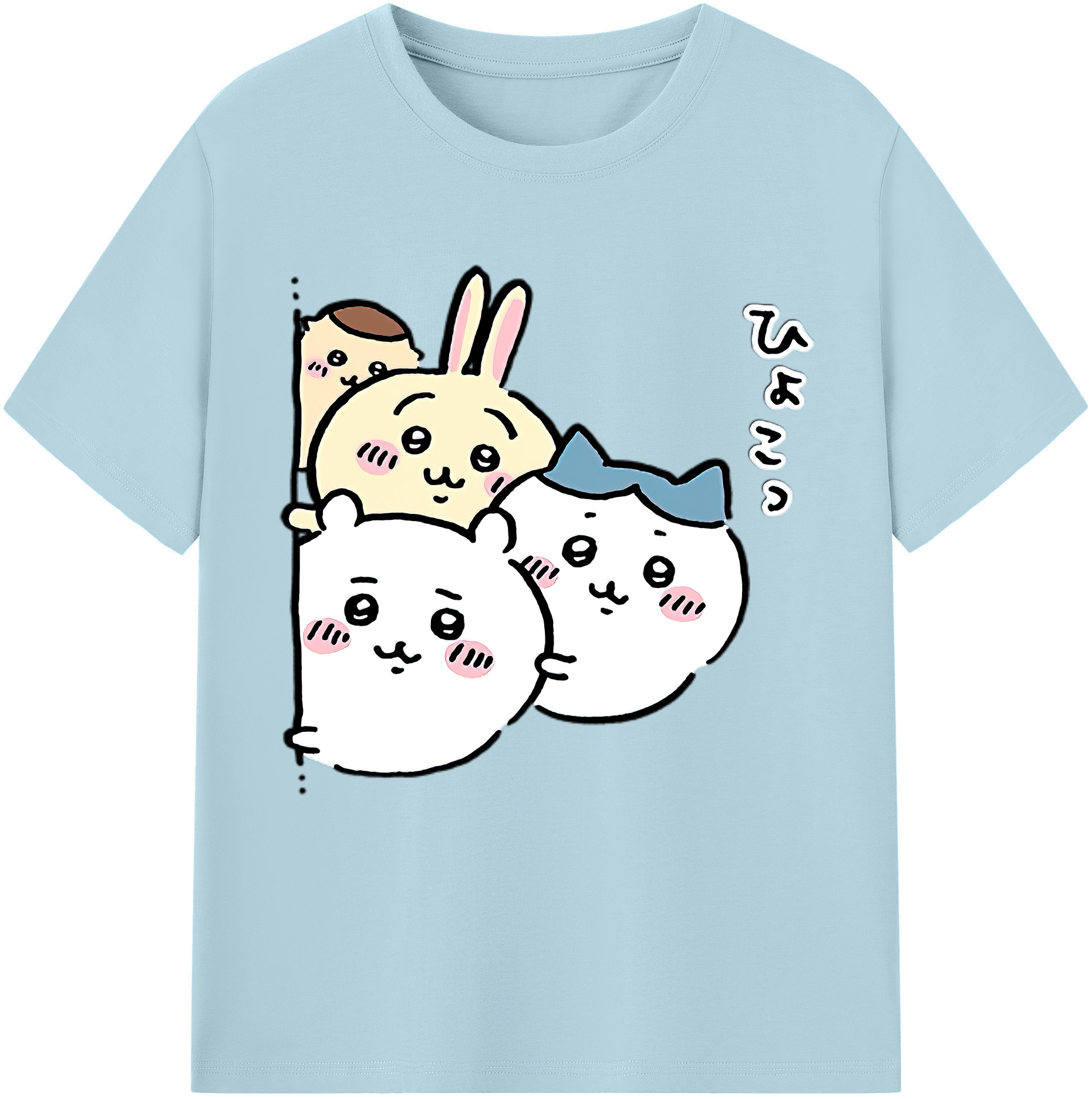 （画像用） ちいかわ ちいかわ Chii-kawa chiikawa 綿100％半袖Tシャツ（フロントプリント）